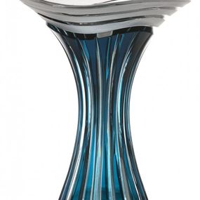 Krištáľová váza Dune, farba azúrová, výška 250 mm