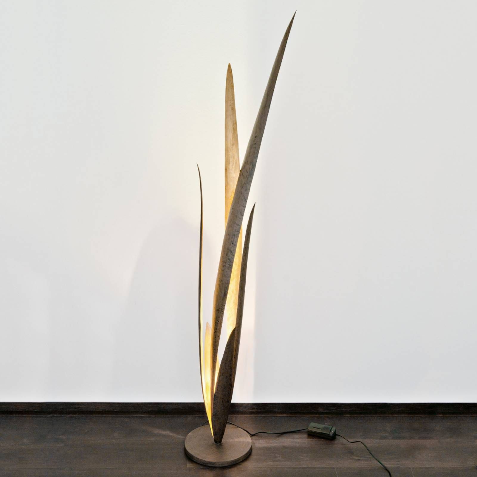 Holländer Palustre – ozdobná stojaca lampa, Obývacia izba / jedáleň, železo, GU10, 50W, L: 41 cm, K: 165cm