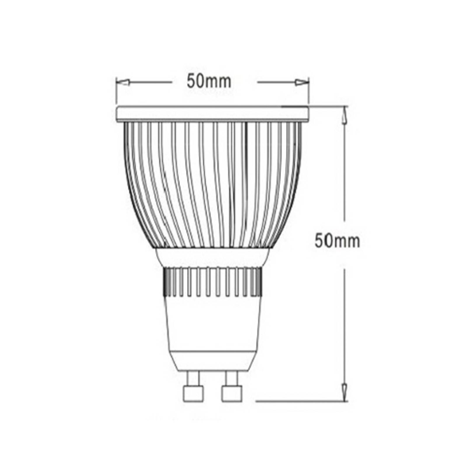 Lindby Vysokonapäťový LED reflektor GU10 5W 830 85° 4 ks, hliník, GU10, 5W, Energialuokka: G, P: 5.7 cm