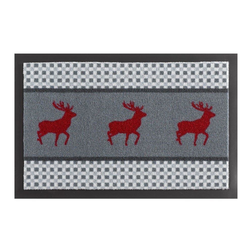 Sivá rohožka Hanse Home Deer, 40 x 60 cm