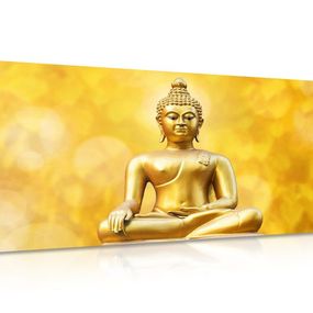 Obraz zlatá socha Budhu - 120x60