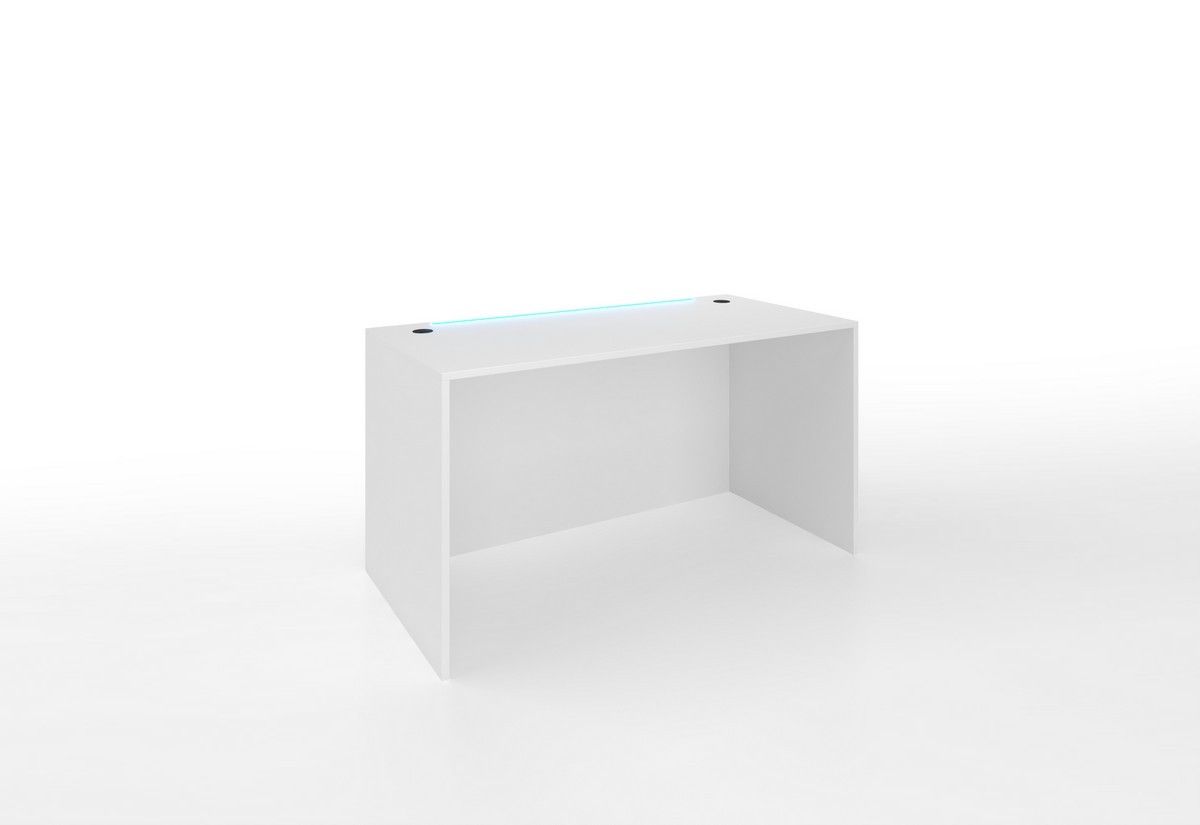 Expedo Počítačový herný stôl ONE A2 s LED, 120x72x60, biela