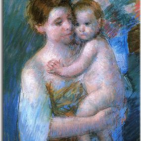 Mother Holding Her Baby Obraz zs17621