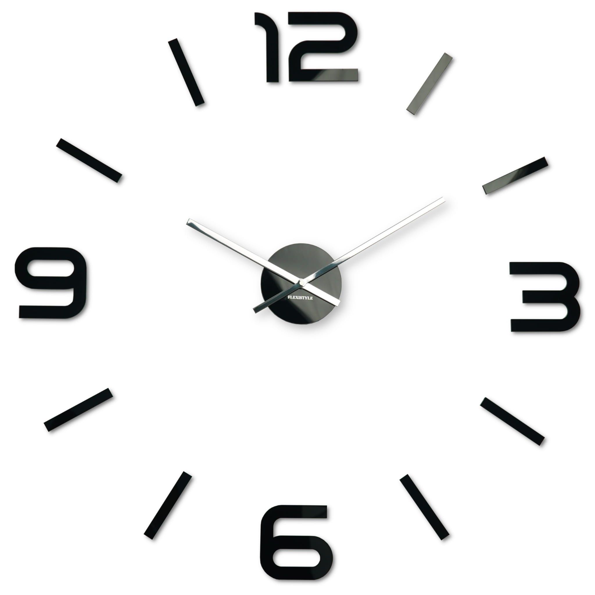 DomTextilu Dizajnové nalepovacie hodiny 80 cm 57257-242514
