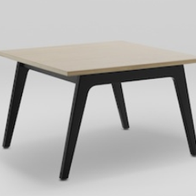 MARBET STYLE - Konferenčný stolík FIN M s drevenou podnožou - 70x70 cm
