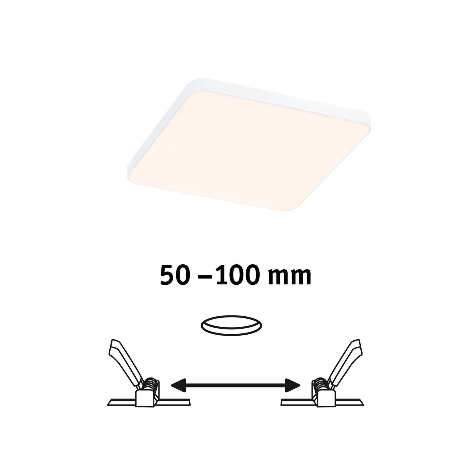 Paulmann Veluna Edge LED zapustené 3 000K 12x12 cm, Obývacia izba / jedáleň, plast, 8.5W, P: 12 cm, L: 12 cm, K: 0.9cm