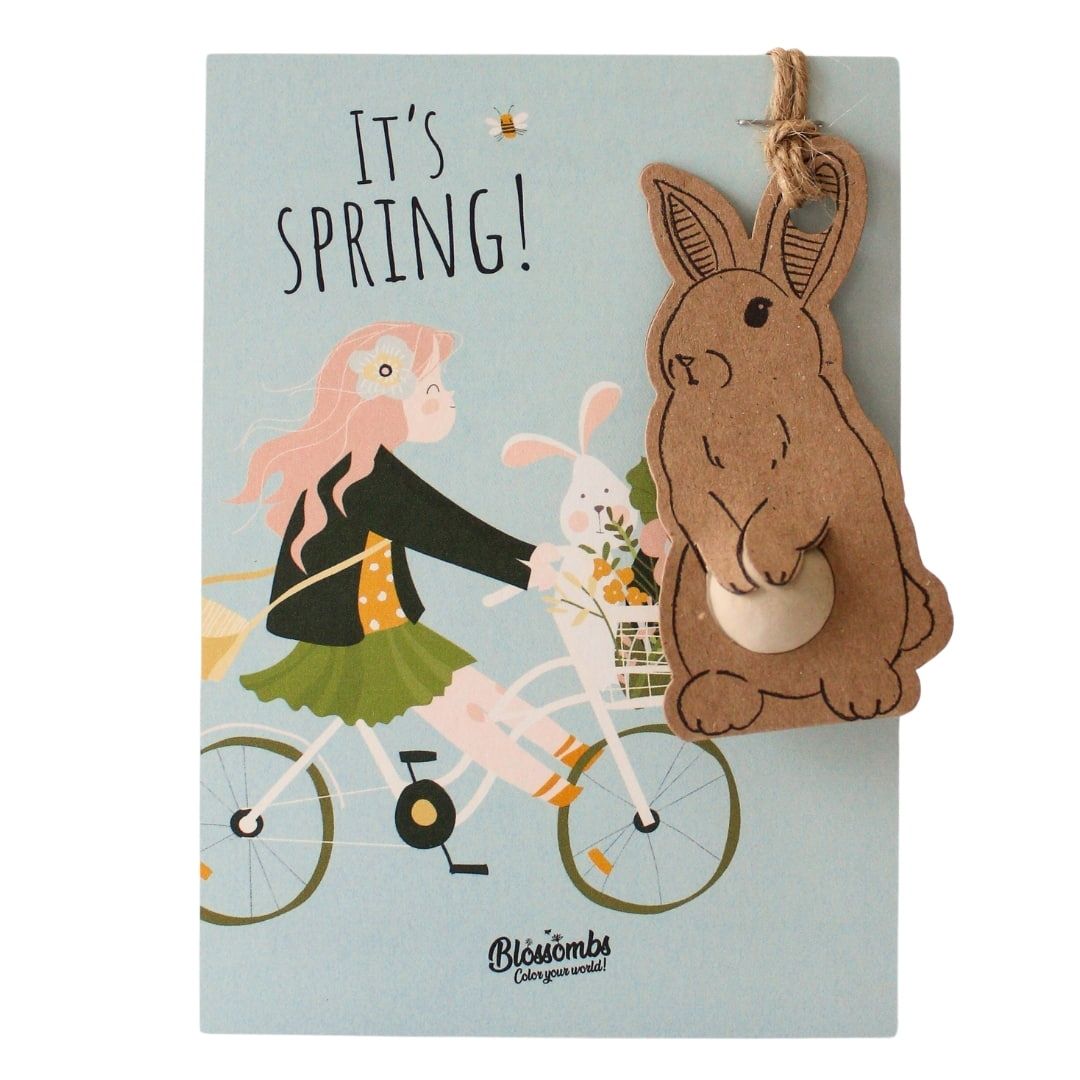 Blossombs Semienka divokých kvetov Rabbit/Bike + pohľadnica