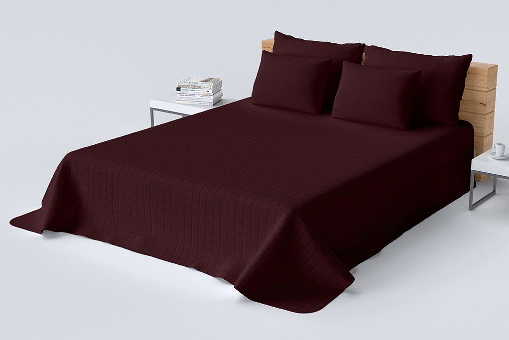 DomTextilu Kvalitný prehoz na posteľ bordovej farby Šírka: 75 cm | Dĺžka: 220 cm 47147-218593