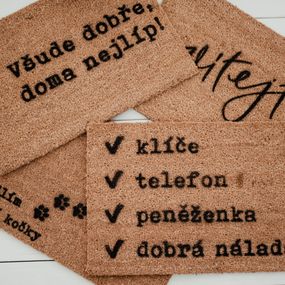 Artsy Doormats Rohožka Všude dobře, doma nejlíp - CZ