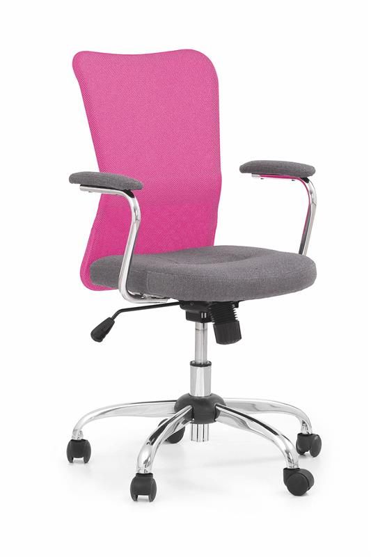 Halmar ANDY kancelárska stolička šedá/ružová