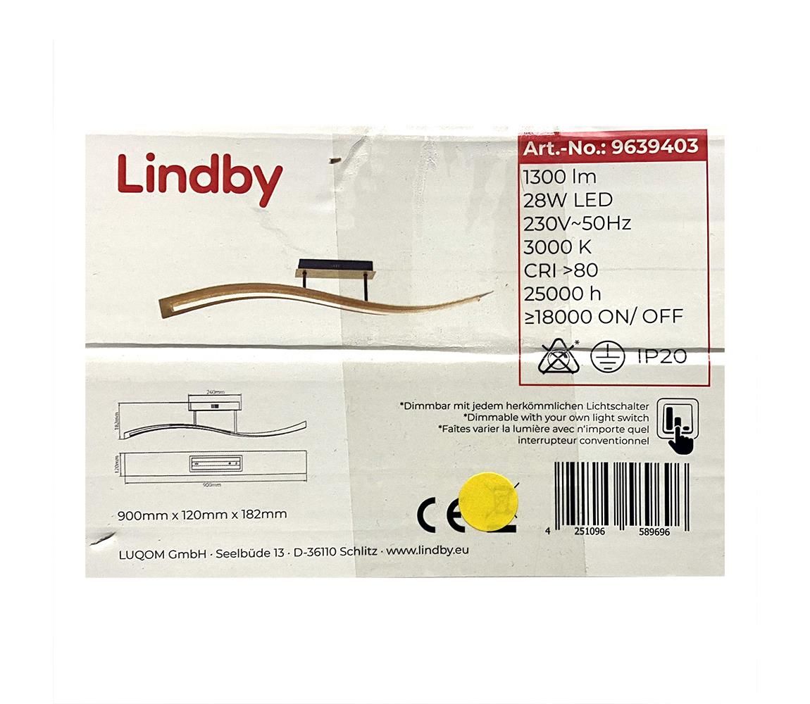 Lindby - LED Stmievateľný prisadený luster LARISA LED/28W/230V