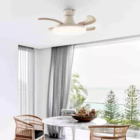 Beacon Lighting Strop ventilátor Fanaway Orbit LED žiarovka biela, Obývacia izba / jedáleň, kov, plast, 25W, Energialuokka: E, K: 28.5cm