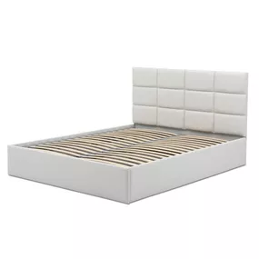 Čalúnená posteľ TORES II bez matraca rozmer 180x200 cm Biela eko-koža