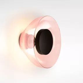 Marset MARSET Aura nástenné LED svetlo, Ø 18 cm, medená, Obývacia izba / jedáleň, fúkané sklo, polykarbonát, hliník, 10W