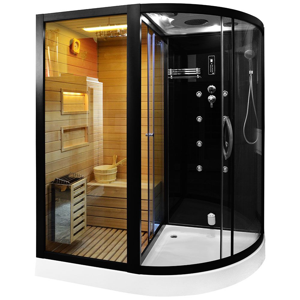 M-Spa - Sauna so suchou parou s funkciou hydromasáže 180 x 110 x 223 cm ľavá