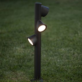 Martinelli Luce Bruco chodníkové svetlo 3-pl. 93cm, hliník, polykarbonát, 8W, K: 93cm
