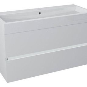 SAPHO - LARGO umývadlová skrinka 99x50x41cm, biela LA101