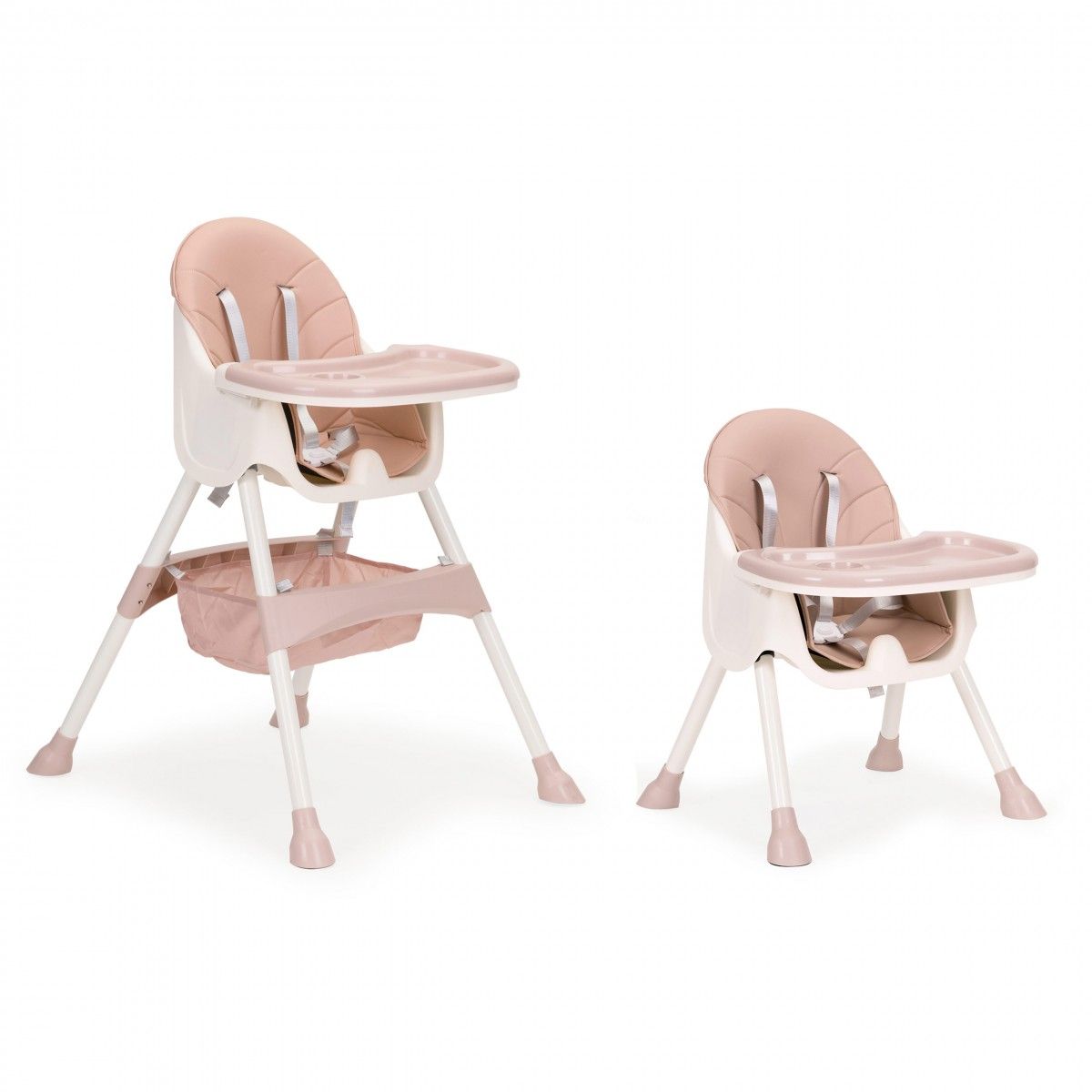Detská jedálenská stolička 2 v 1 Pink EcoToys