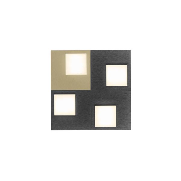 BANKAMP Cube stropné svetlo 32W 28x28 cm, antracit, Obývacia izba / jedáleň, kov, akryl, 32W, P: 28 cm, L: 28 cm, K: 5.5cm