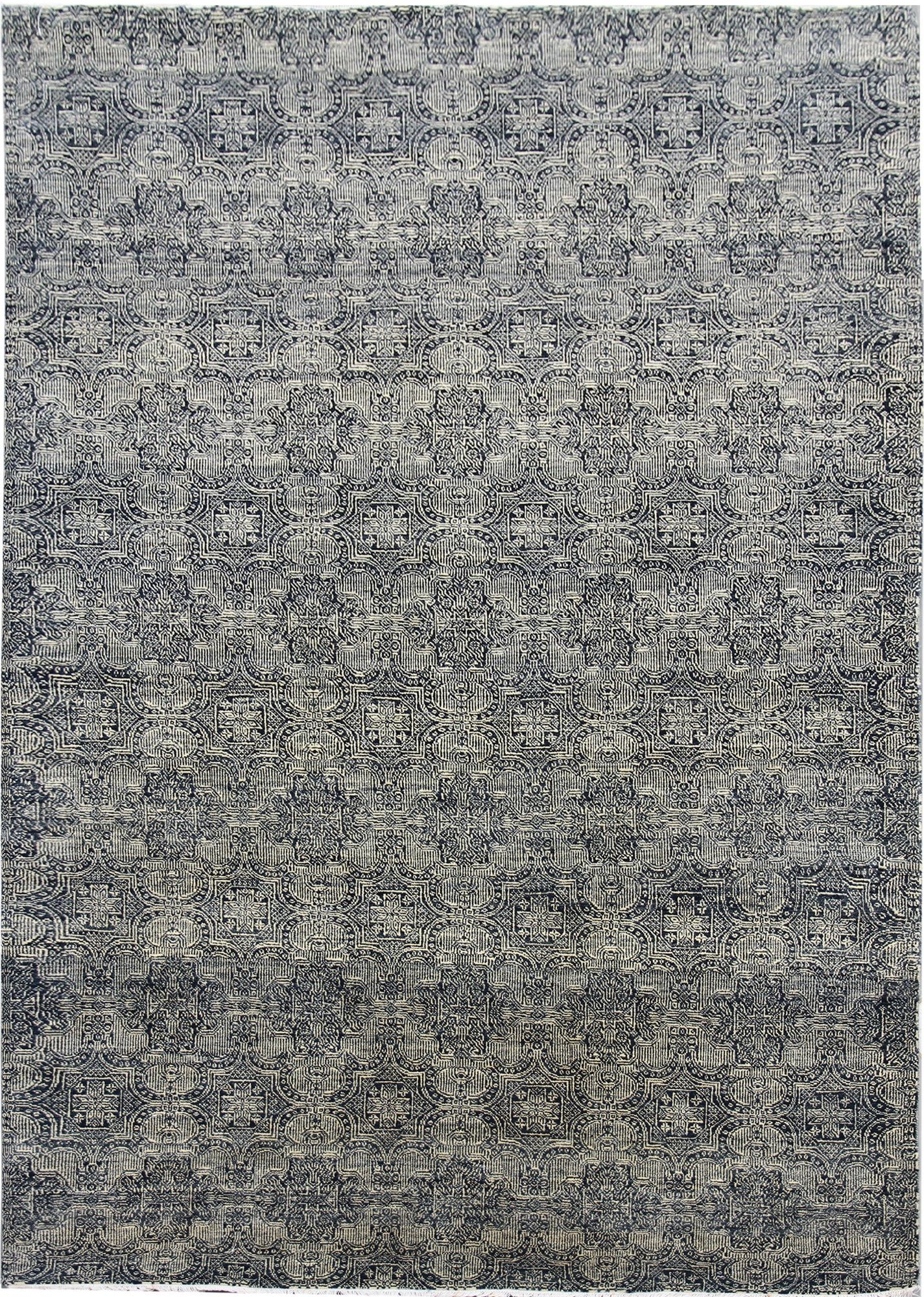 Diamond Carpets koberce Ručne viazaný kusový koberec Diamond DC-JK 1 SILVER / BLACK - 365x550 cm