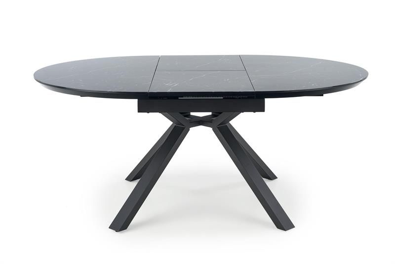 Halmar VERTIGO rozkladací stôl, doska - čierny mramor, nohy - čierne