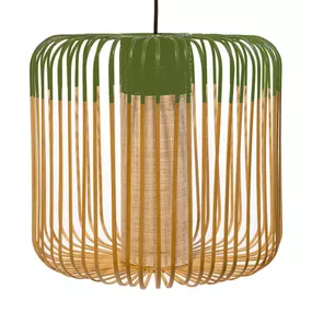 Forestier Bamboo Light M. závesná lampa 45cm zelen, Obývacia izba / jedáleň, bambus, E27, 60W, K: 40cm