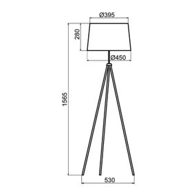 Aluminor Tropic stojaca lampa chróm, kábel červená, Obývacia izba / jedáleň, oceľ, syntetika, E27, 40W, K: 156cm