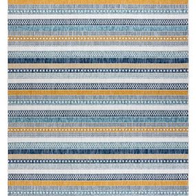 Dywany Łuszczów Kusový koberec Cooper Sisal Stripes 22238 ecru/navy - 140x190 cm