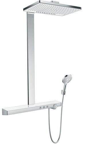 HansGrohe Rainmaker Select - Sprchová súprava Showerpipe 460 2jet, biela/chróm 27028400