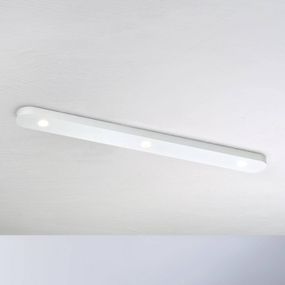 BOPP Bopp Close stropné LED svietidlo 3-plameňové biele, Obývacia izba / jedáleň, hliník, 7W, P: 50 cm, L: 5 cm, K: 1.5cm