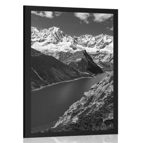 Plagát národný park Patagónia v Argentíne v čiernobielom prevedení - 30x45 black