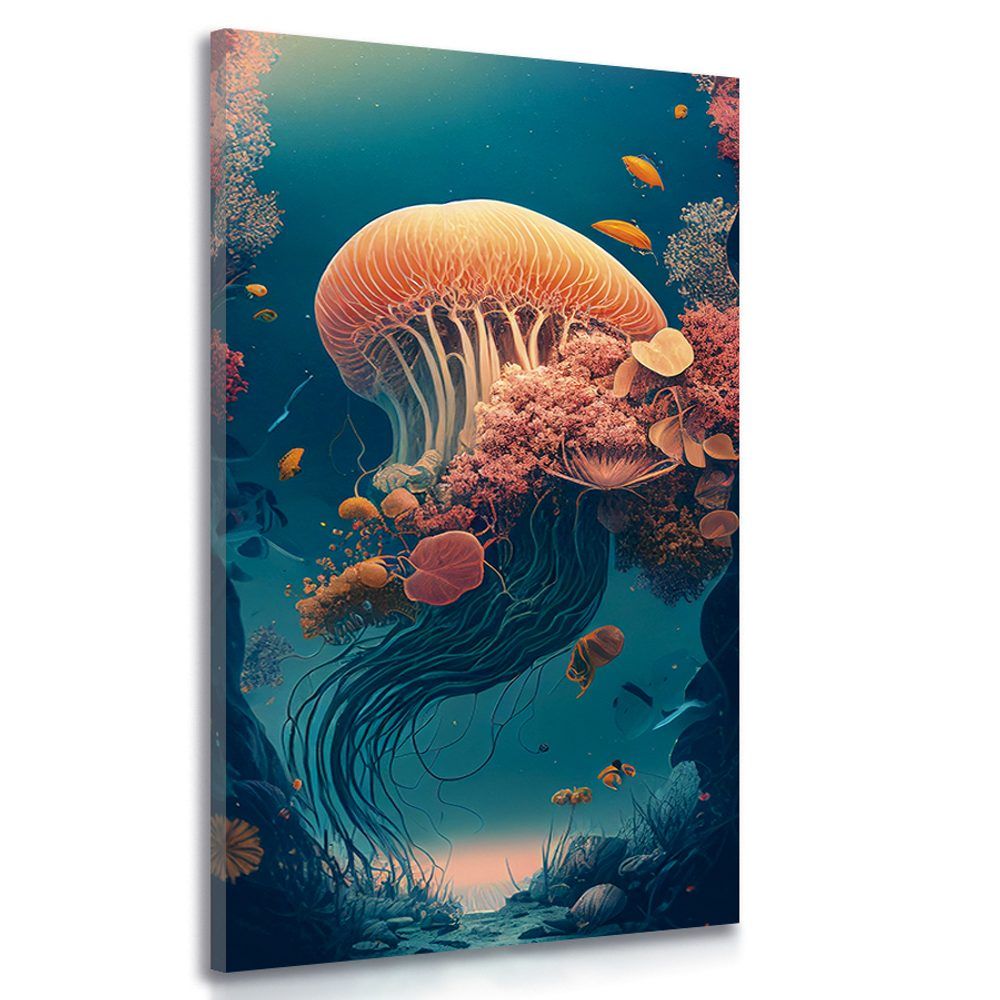 Obraz medúza v surrealizme - 60x120