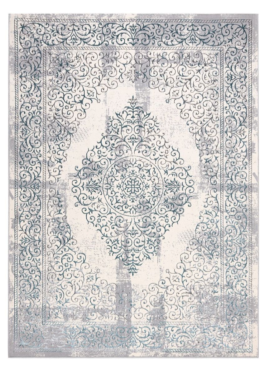 Dywany Łuszczów AKCIA: 180x270 cm Kusový koberec Core W7161 Vintage rosette blue/cream and grey - 180x270 cm