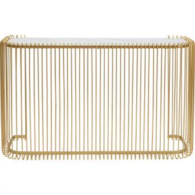 KARE Design Toaletní stolek Wire Glass - zlatý, 142x89cm