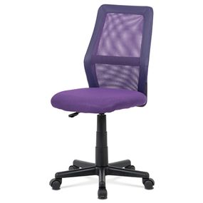Autronic Kancelárska stolička fialový MESH + ekokoža, výšk. nast., kríž plast čierny KA-V101 PUR