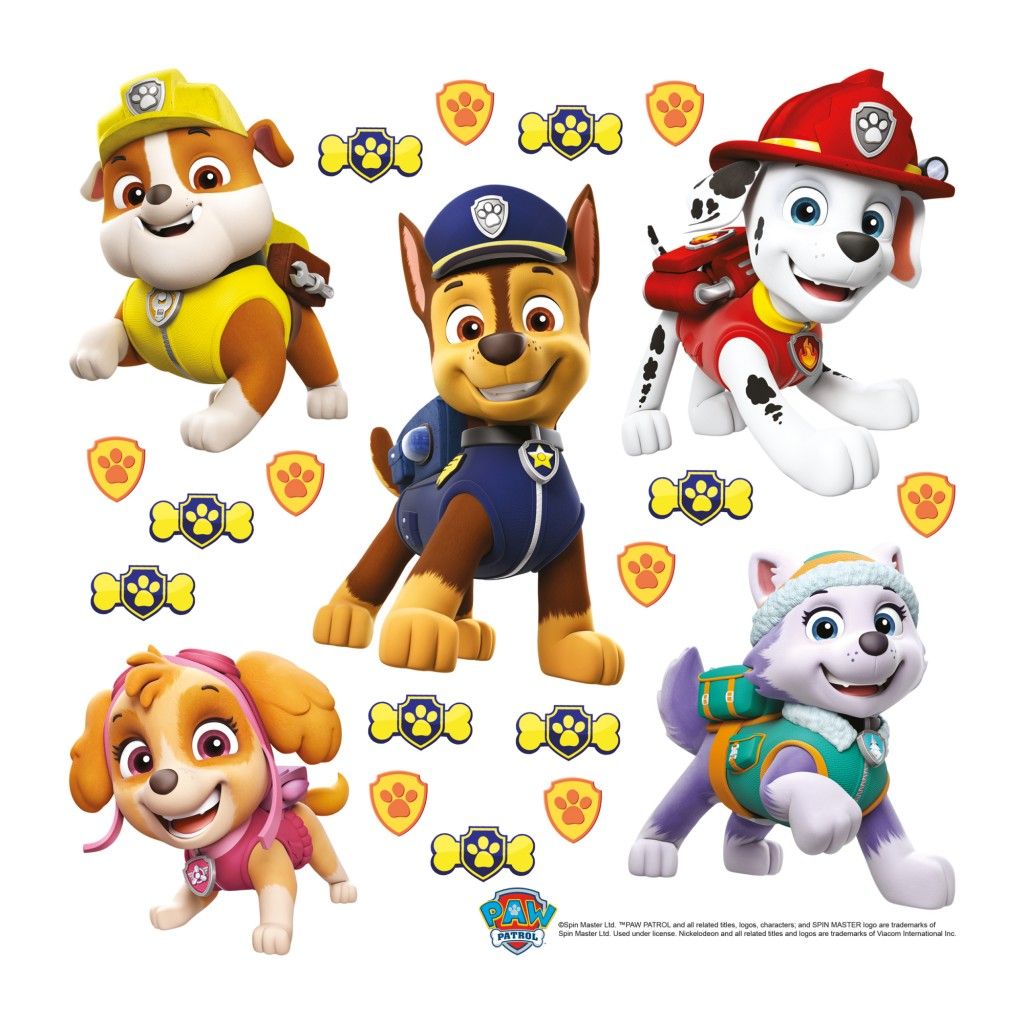 DK S 3815 AG Design samolepiace dekorácia - samolepka na stenu Paw Patrol, veľkosť 30 x 30 cm