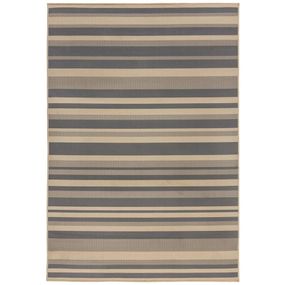 Flair Rugs koberce Kusový koberec Florence Alfresco Stripe Grey - 120x170 cm