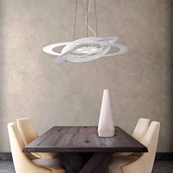 Marchetti Závesné LED svietidlo Afelio biele, Obývacia izba / jedáleň, kov, 33W, K: 12cm