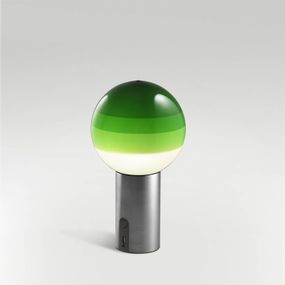 Marset MARSET Dipping Light stolová batérie zelená/grafit, Obývacia izba / jedáleň, sklo, kov, 3.5W, K: 22.2cm