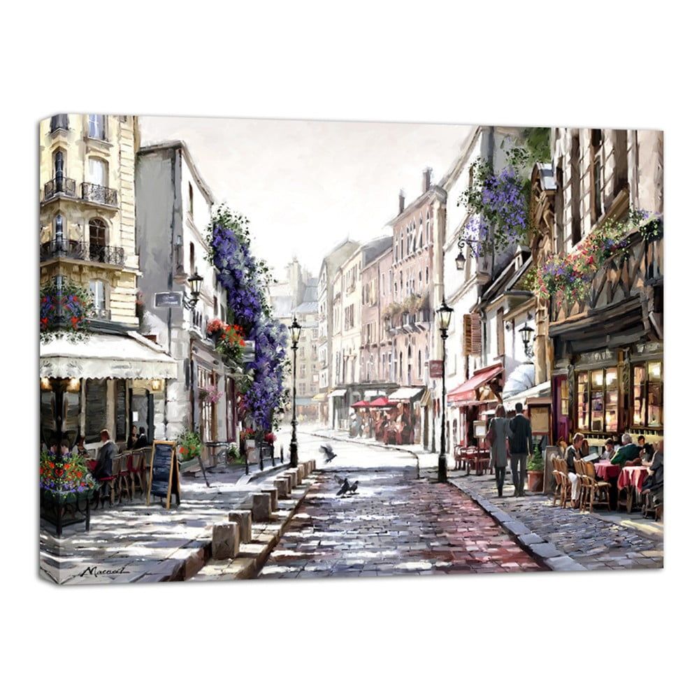 Obraz Styler Canvas Watercolor Paris Mood, 85 × 113 cm