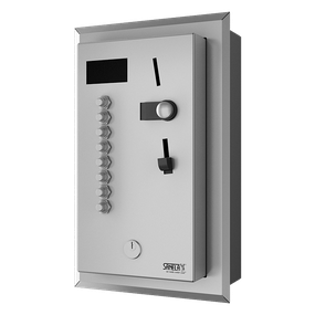 Sanela - Mincový automat pre štyri až osem spŕch – interaktívne ovládanie, zabudovaný, voľba sprchy tlačítkom