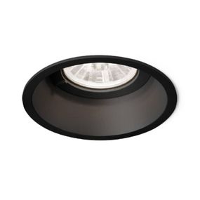 Wever & Ducré Lighting WEVER DUCRÉ Deep 1.0 LED dim-to-warm čierne, Obývacia izba / jedáleň, hliník, 8.7W, K: 2cm