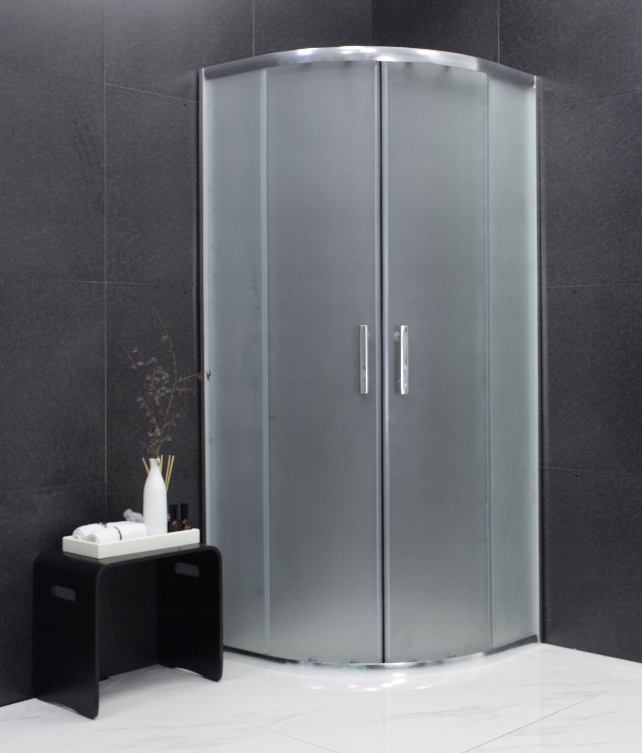 Sprchovací kút maxmax MEXEN RIO mat - štvrťkruh 70x70 cm, 863-070-070-01-30