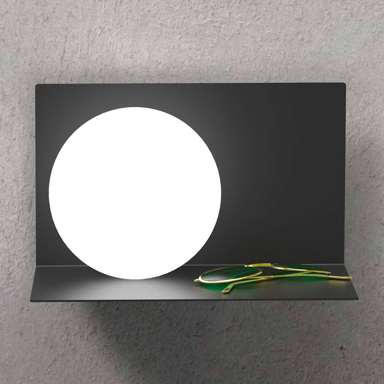 Marchetti Nástenné svietidlo Balance zarovnané zľava, Obývacia izba / jedáleň, kov, sklo, E14, 40W, L: 25 cm, K: 15cm