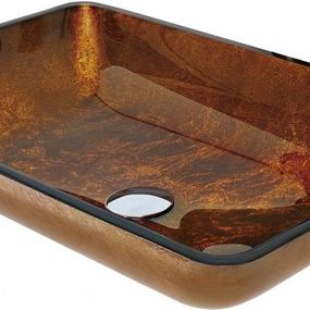 MEXEN - Megan sklenené umývadlo na dosku 56 x 36 cm, zlatá 24135650