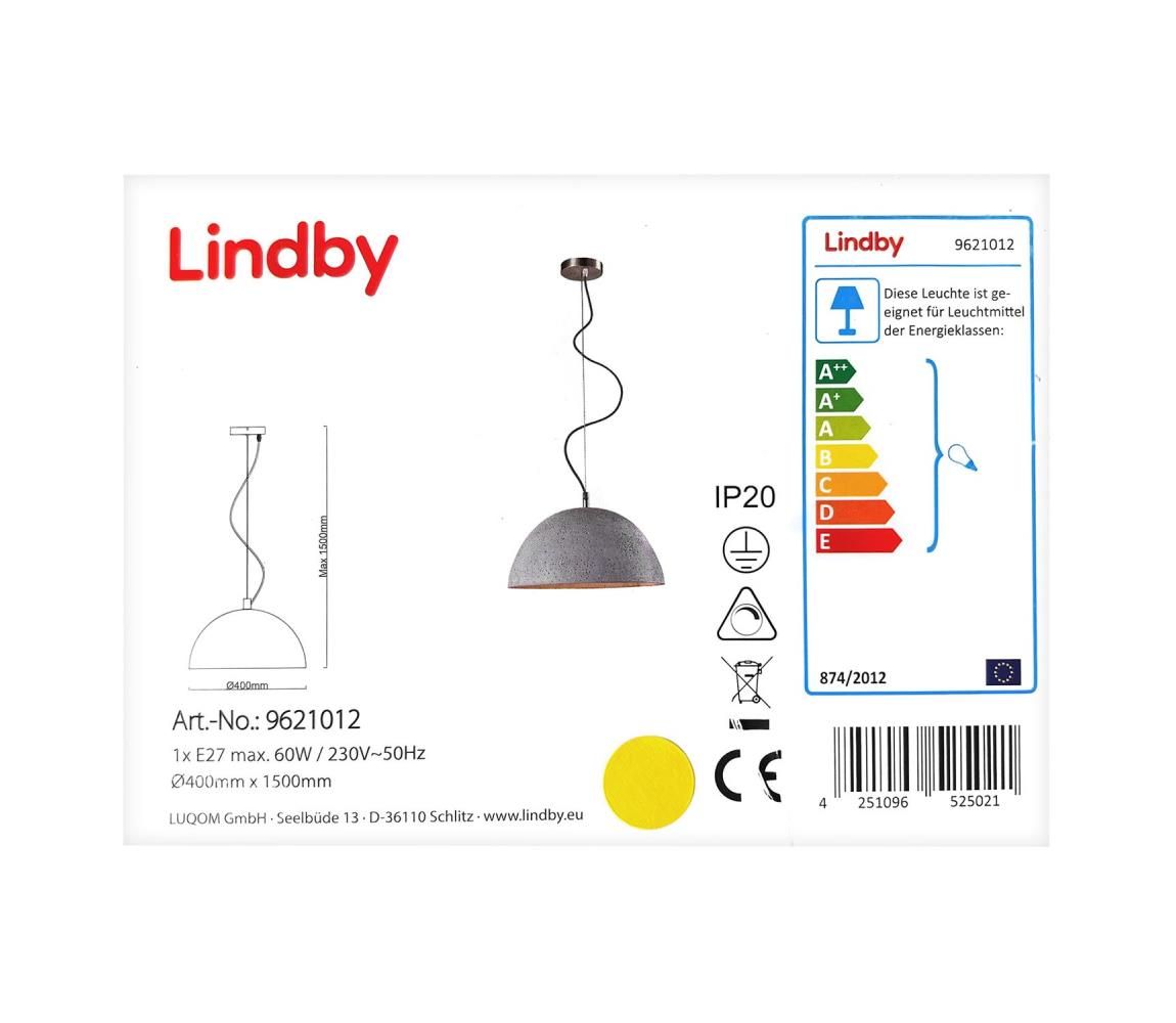 Lindby - Luster na lanku JELIN 1xE27/60W/230V