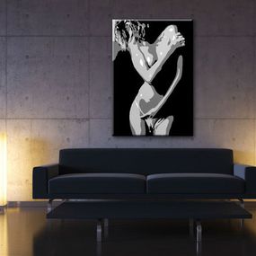 Ručne maľovaný POP Art obraz Nude Woman