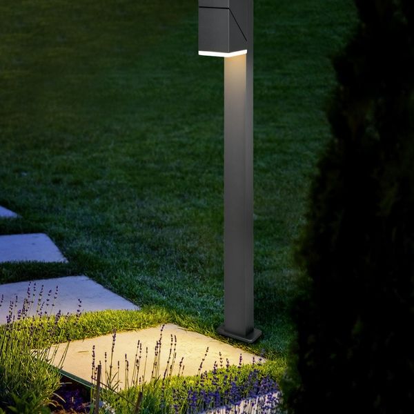 Trio 470660142 LED záhradný stĺpik Avon 1x6W | 600lm | 3000K | IP54 - nastaviteľné, antracit