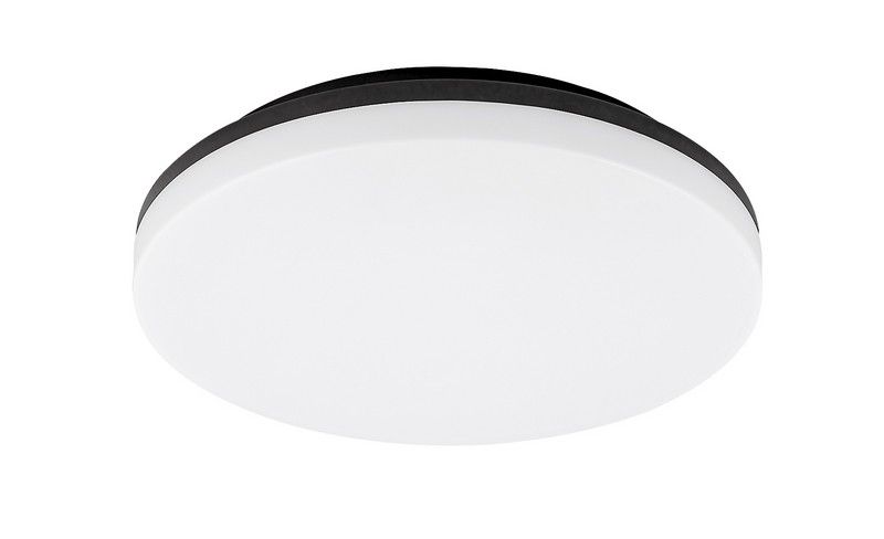 RABALUX 7265 Pernik exteriérové stropné svietidlo LED D280mm 24W/2400lm 3000K IP54 čierna, biela