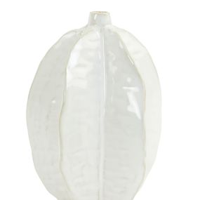Dekoračná vázička AKOSI, white, Ø12,5x17,5 cm